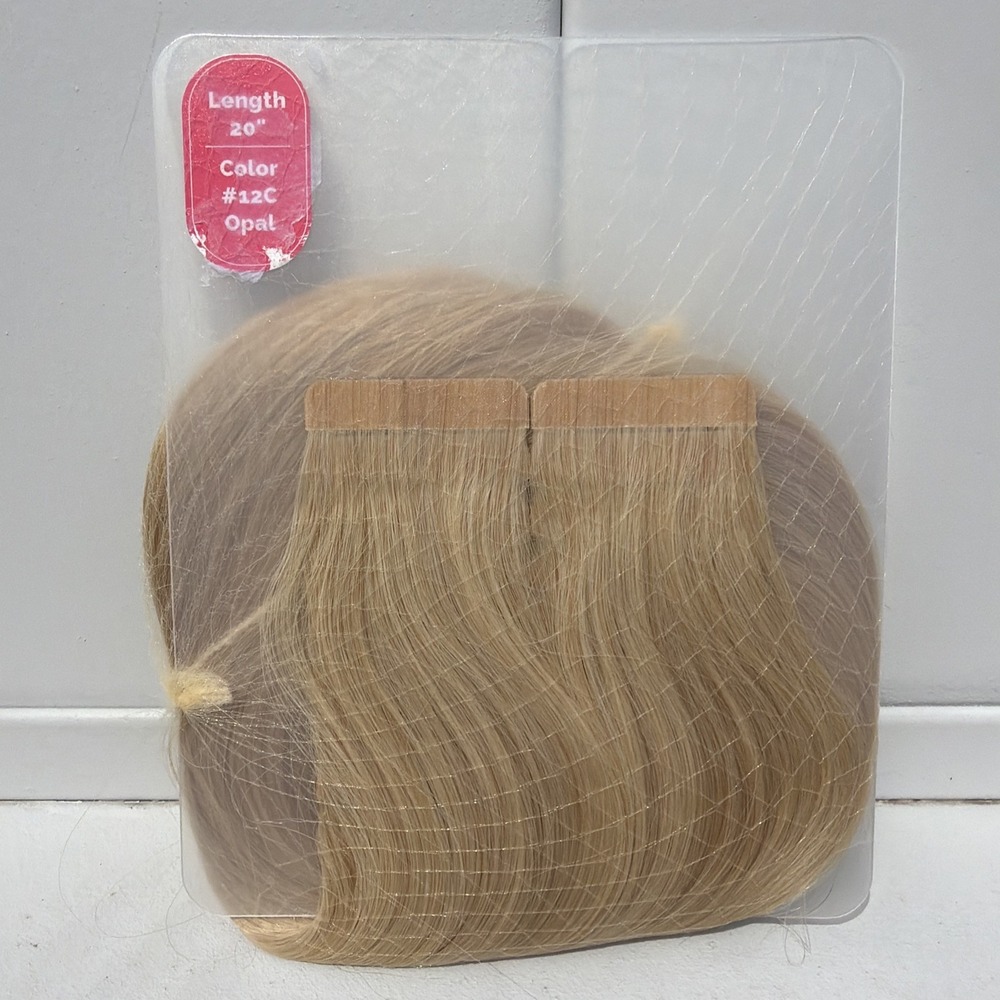 Hotheads Tape-In Extensions LUSH Originals 20" #12C Light Golden Blonde (Opal)